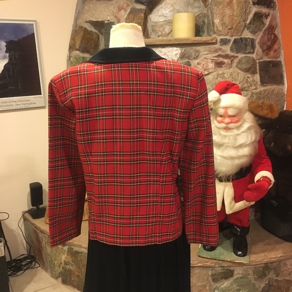 DELETING Ugly Christmas outfit tartan plaid 2 piece - Picture 5 of 8